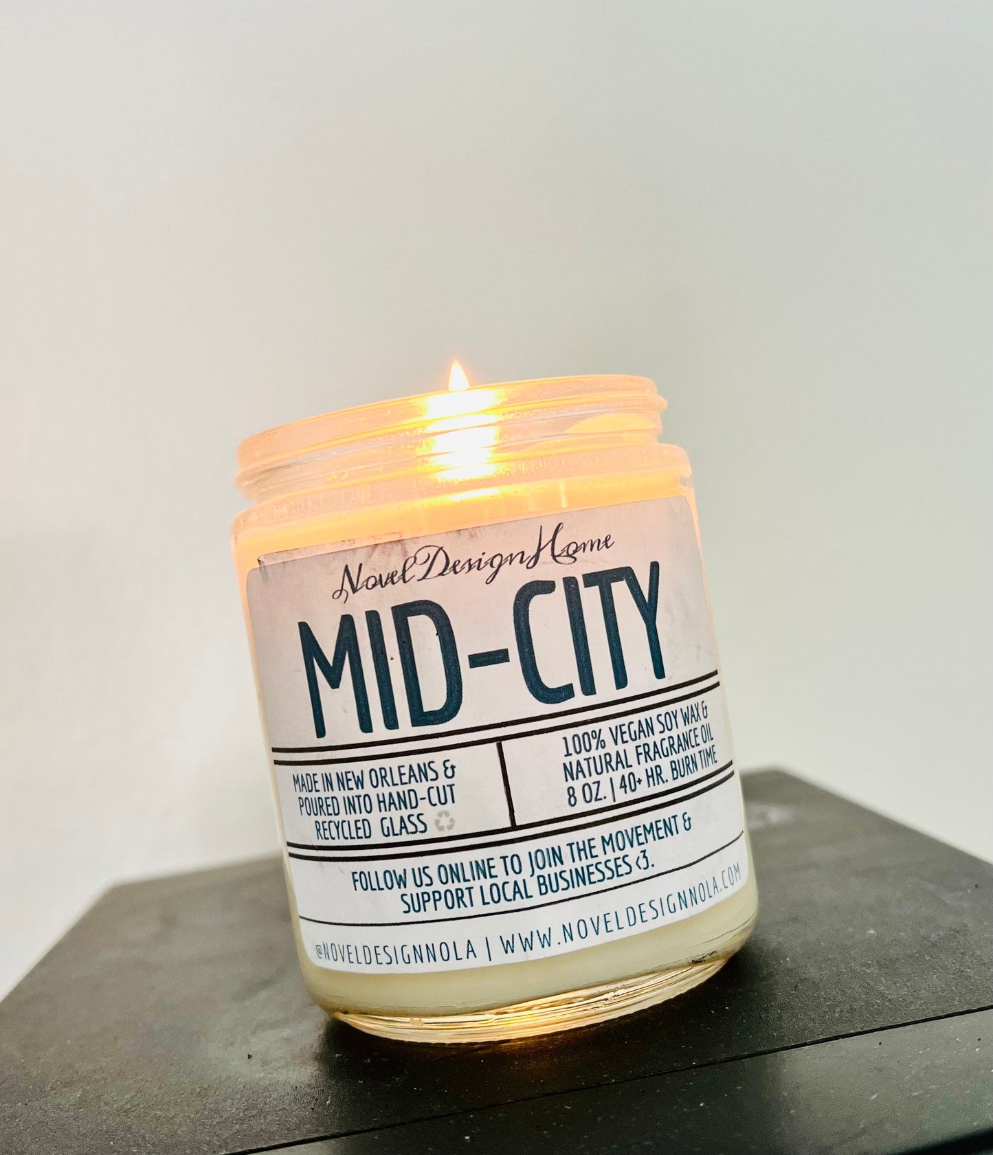 Mid City Candle • New Orleans Inspired • Honeysuckle + Orange Blossom + Vetiver • Nola Made • Clean-Burning CocoSoy Wax