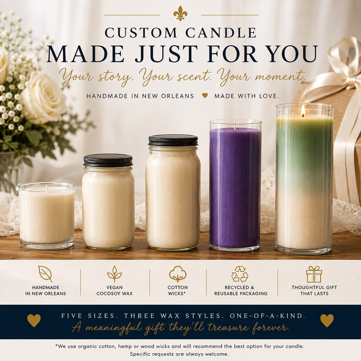 Custom Candle Made From Your Idea | Personalized Scent & Label | Custom Photo Candle | Funny, Gothic, Fantasy, Memorial, Create Candle Gift