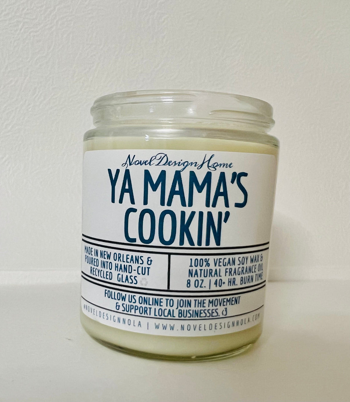 Ya Mama’s Cookin’ Candle | Fresh Baked Bread, Cinnamon Sugar, Pecan Pie & Apple | New Orleans Southern Home Scent