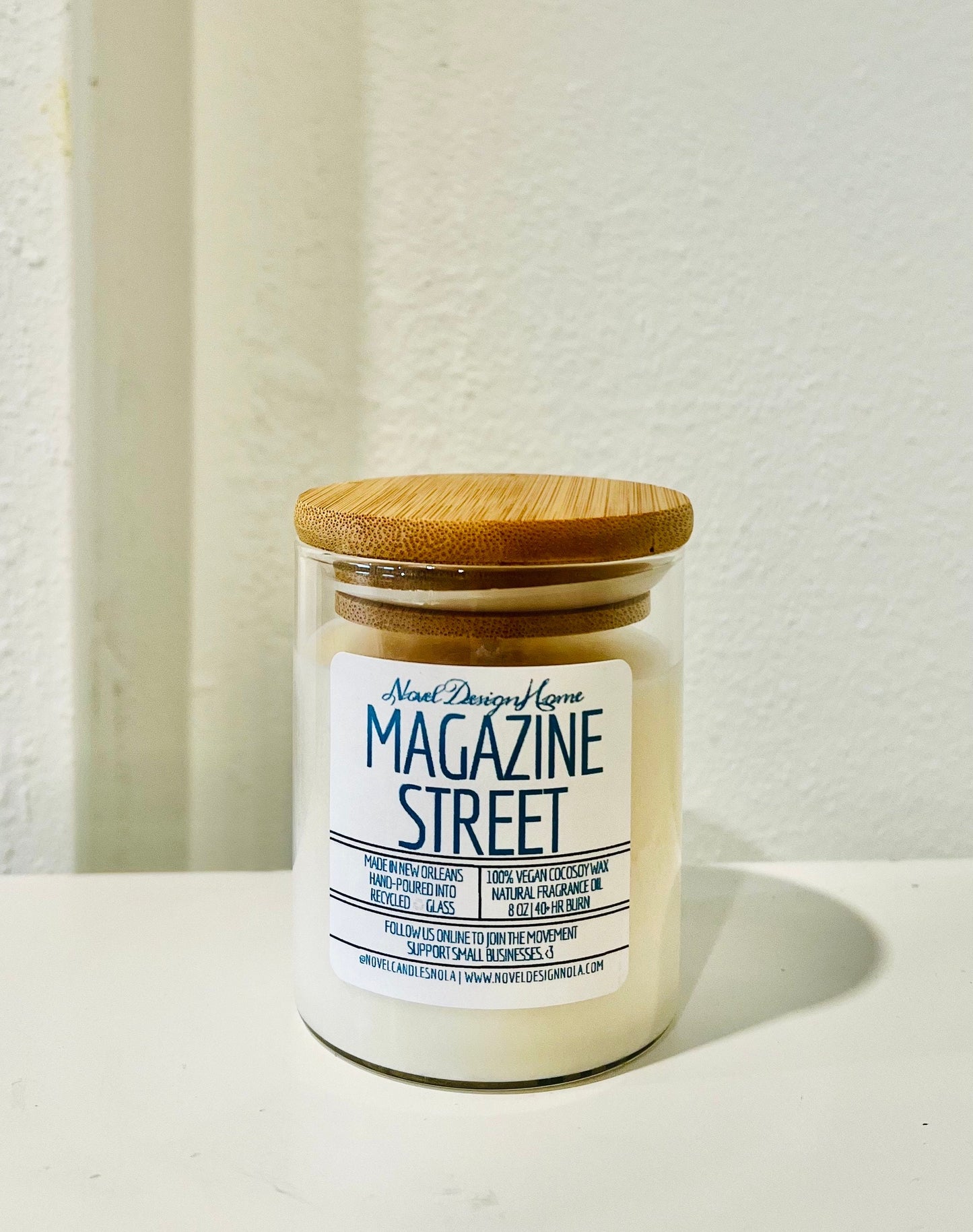 Magazine Street Candle – Sandalwood, Lavender, Patchouli & Satsuma Scented | Vegan CocoSoy Candle | Handpoured in NOLA