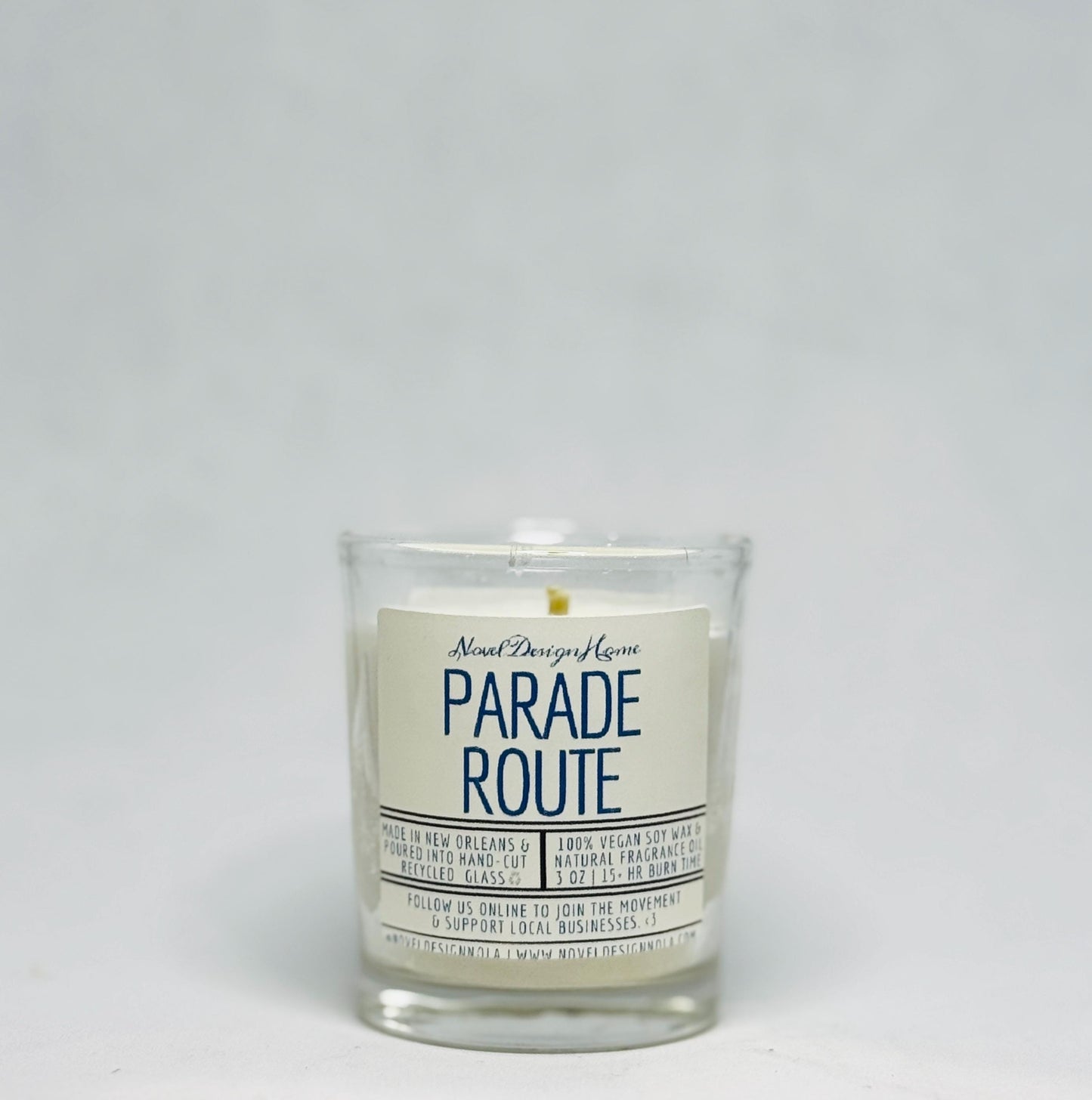 Parade Route Scented Candle — Mardi Gras Themed Gift with Wood Lid, Pineapple, Cherry, Coconut Scent, Made in New Orleans