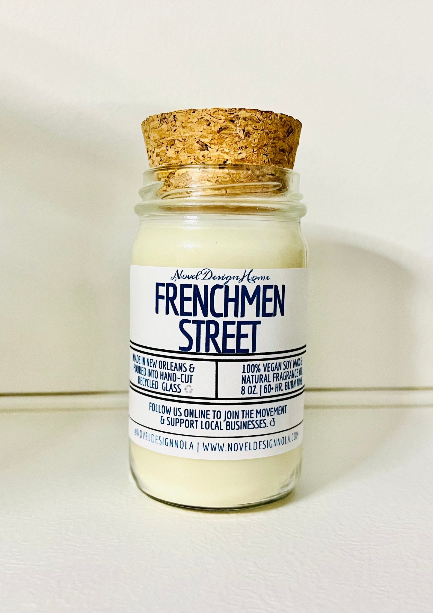 Frenchmen Street Candle: Palo Santo Sage Scent, Vegan CocoSoy Wax