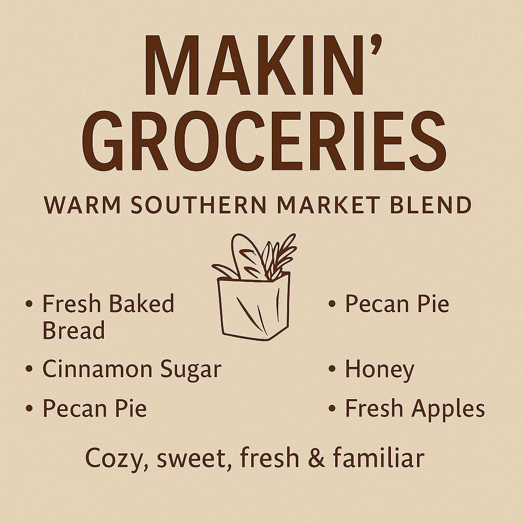Ya Mama’s Cookin’ Candle | Fresh Baked Bread, Cinnamon Sugar, Pecan Pie & Apple | New Orleans Southern Home Scent