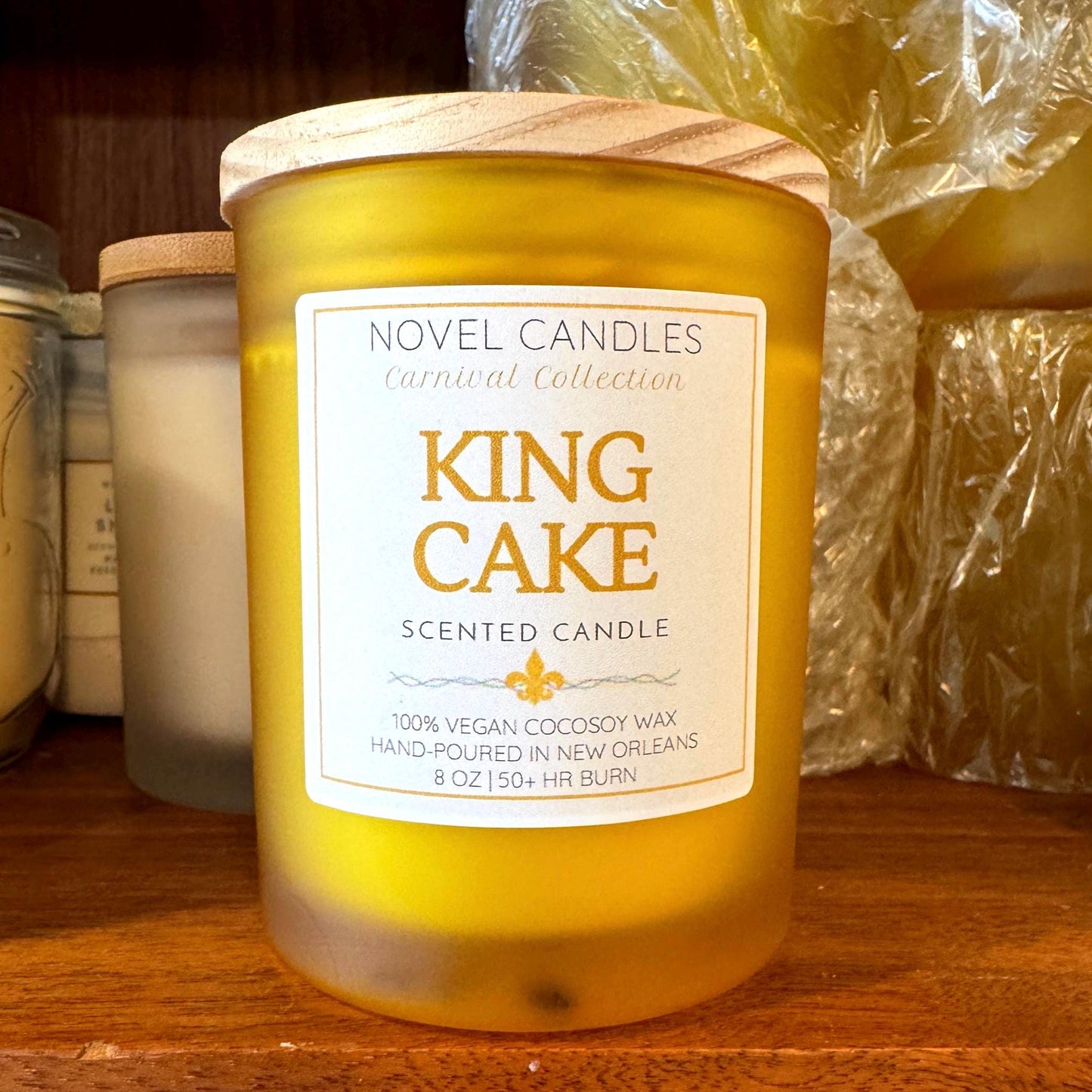 Mardi Gras Candle Trio Gift Set – New Orleans Scents, Wood Lids