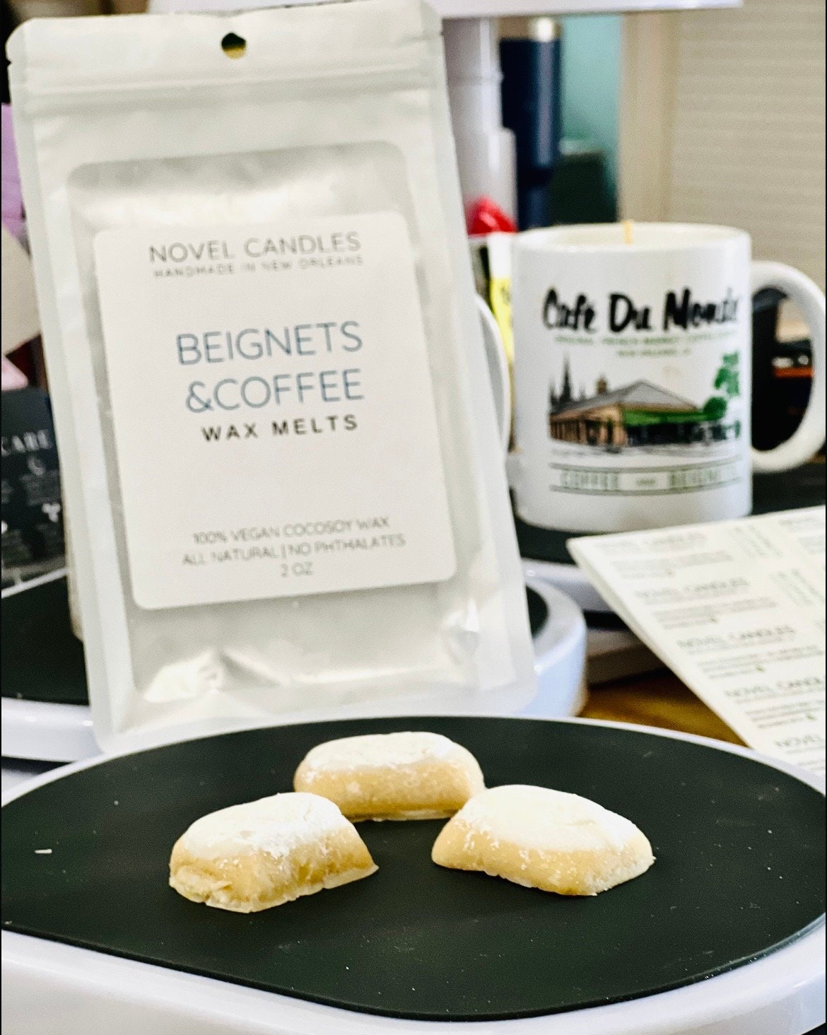 Beignet Scented Wax Melts: Cafe Du Monde Inspired, Vegan CocoSoy