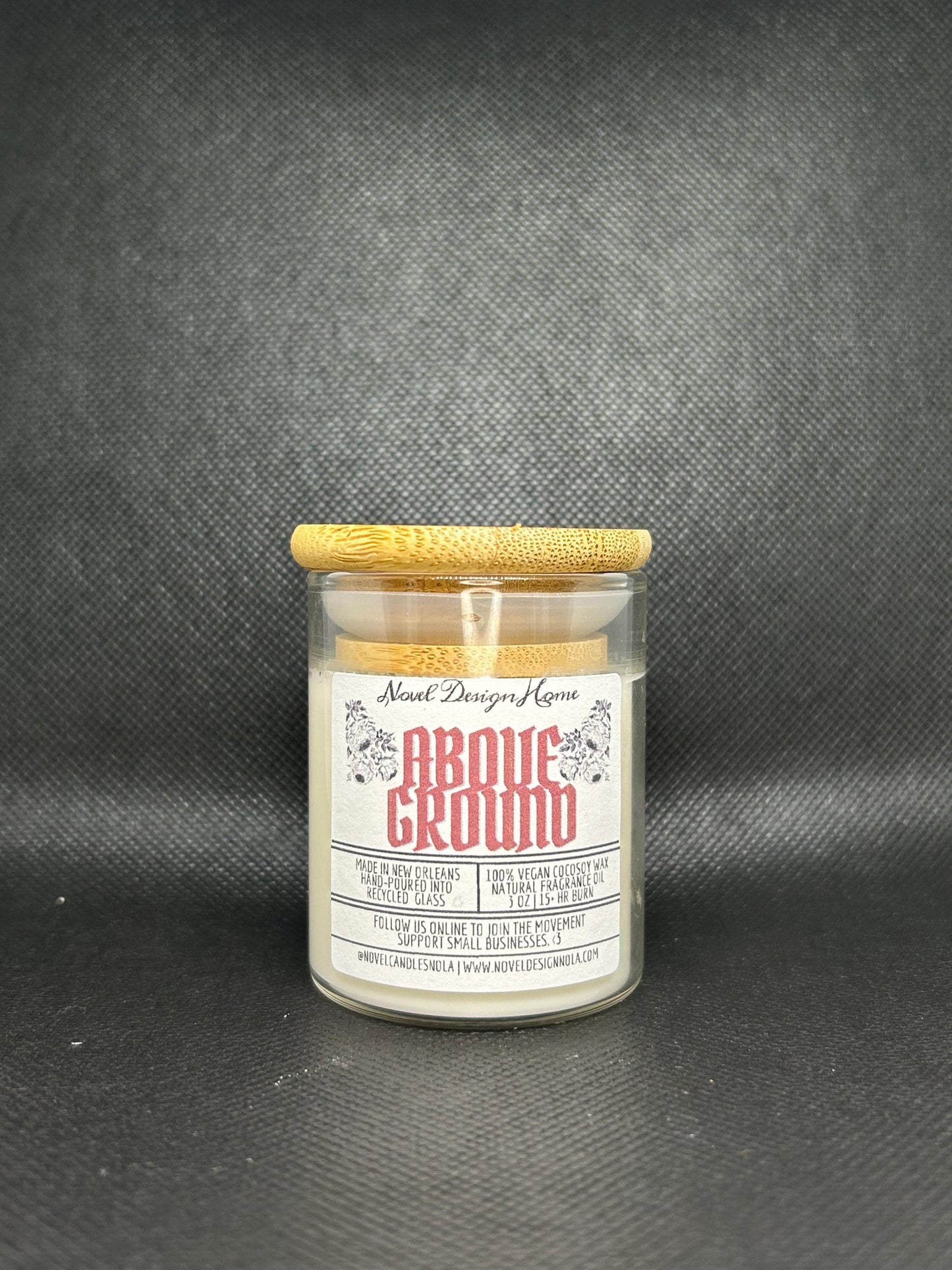 Above Ground Candle — Petrichor Candle: New Orleans Cemetery Inspired Scent, Earthy Wet Concrete