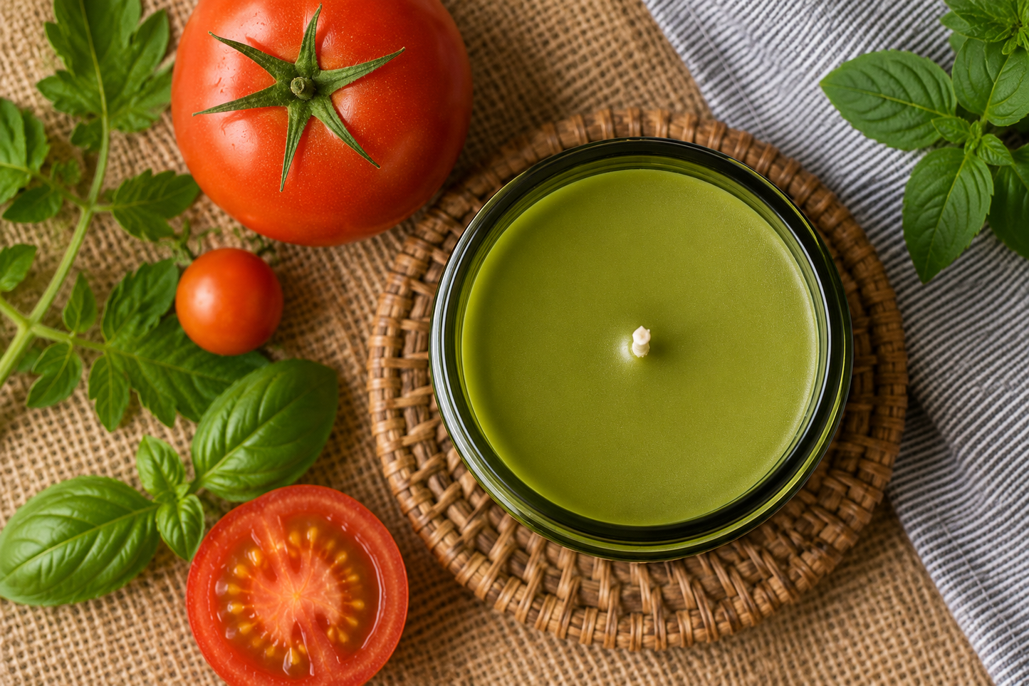 Creole Tomato Scented Candle: Fresh Herb Garden, New Orleans Candle