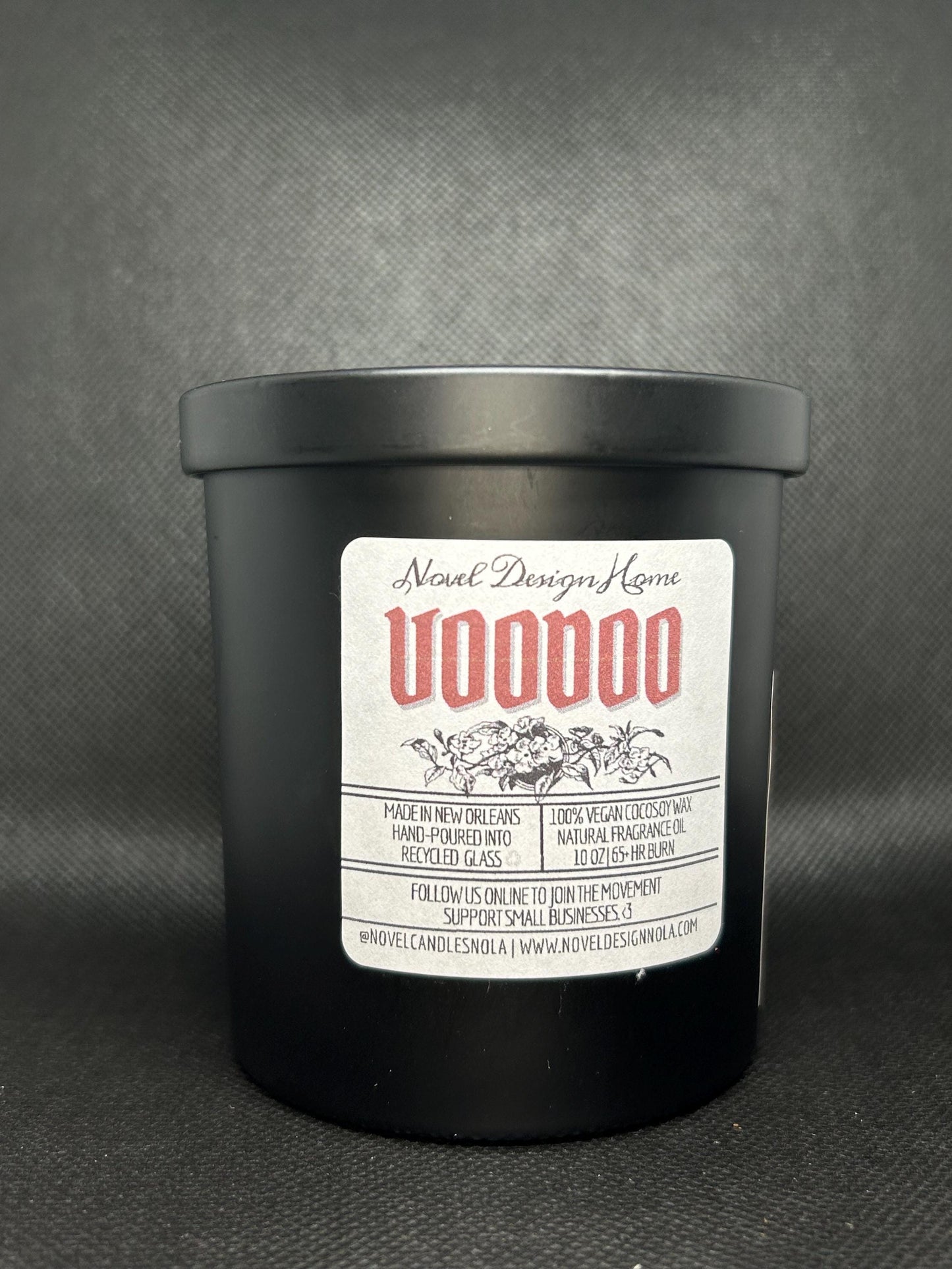 VOODOO Candle: Apple Cinnamon Palo Santo Sage Scented Soy Wax, New Orleans Themed Halloween Fall Candle