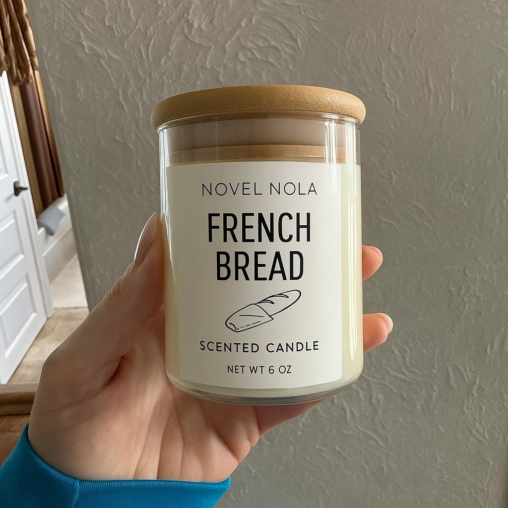 French Bread Scented Candle — New Orleans Po-Boy Inspired, Fresh Baked Bread Scent, Handmade in NOLA