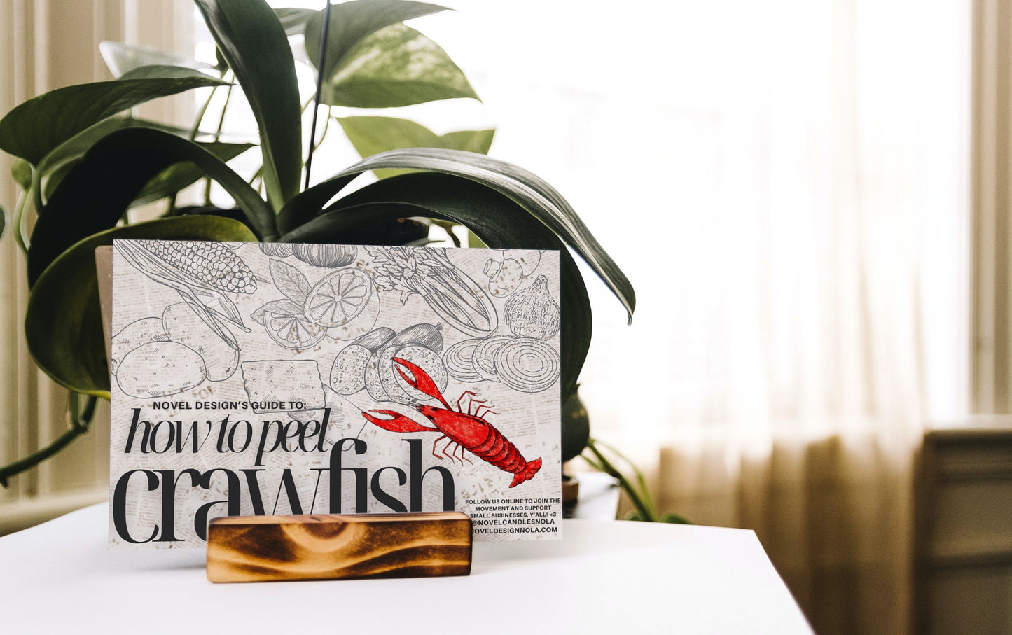 How to Peel Crawfish Postcard or Print — Hand-Drawn in New Orleans, Louisiana Art