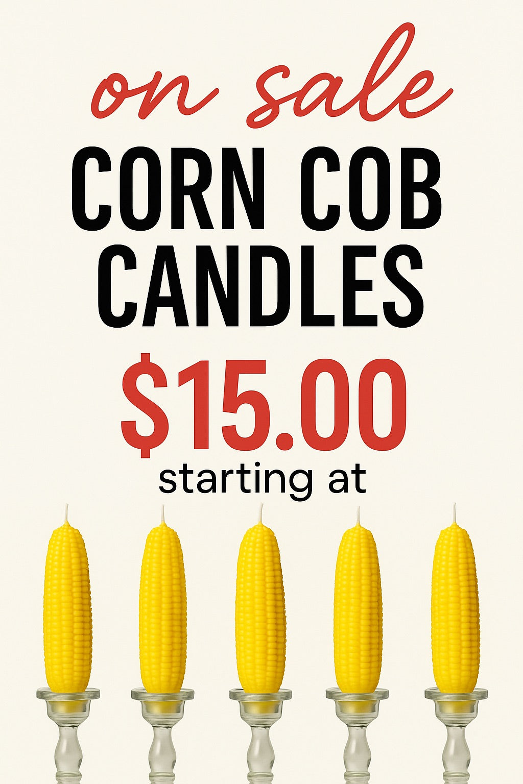 Corn Cob Candle – Friendsgiving Centerpiece Taper Candle, Southern Decor, Fall Thanksgiving Table, Funny Hostess Gift, Crawfish Boil Cookout Decor
