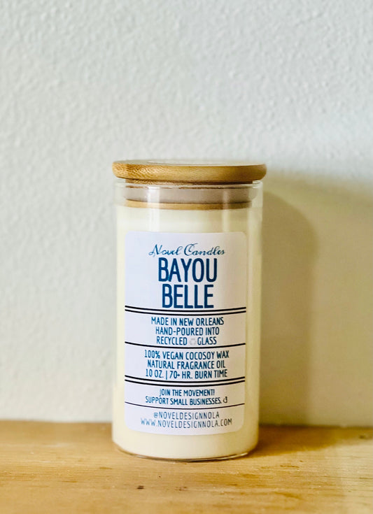 Bayou Belle Scented Candle: Sugarcane & Vanilla, Handmade in New Orleans