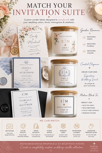 Personalized Wedding Place Card Candle | Custom Wedding Favor | Guest Name Candle | Table Number Candle | Wedding Reception Decor