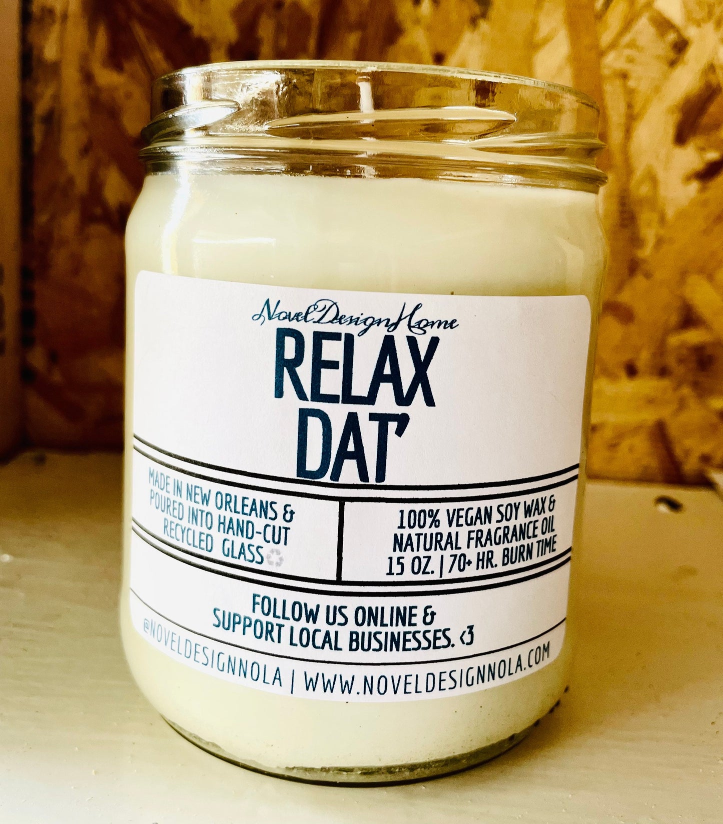 Relax Dat' Scented Candle – Cedar, Lavender, Eucalyptus, Vegan CocoSoy Wax