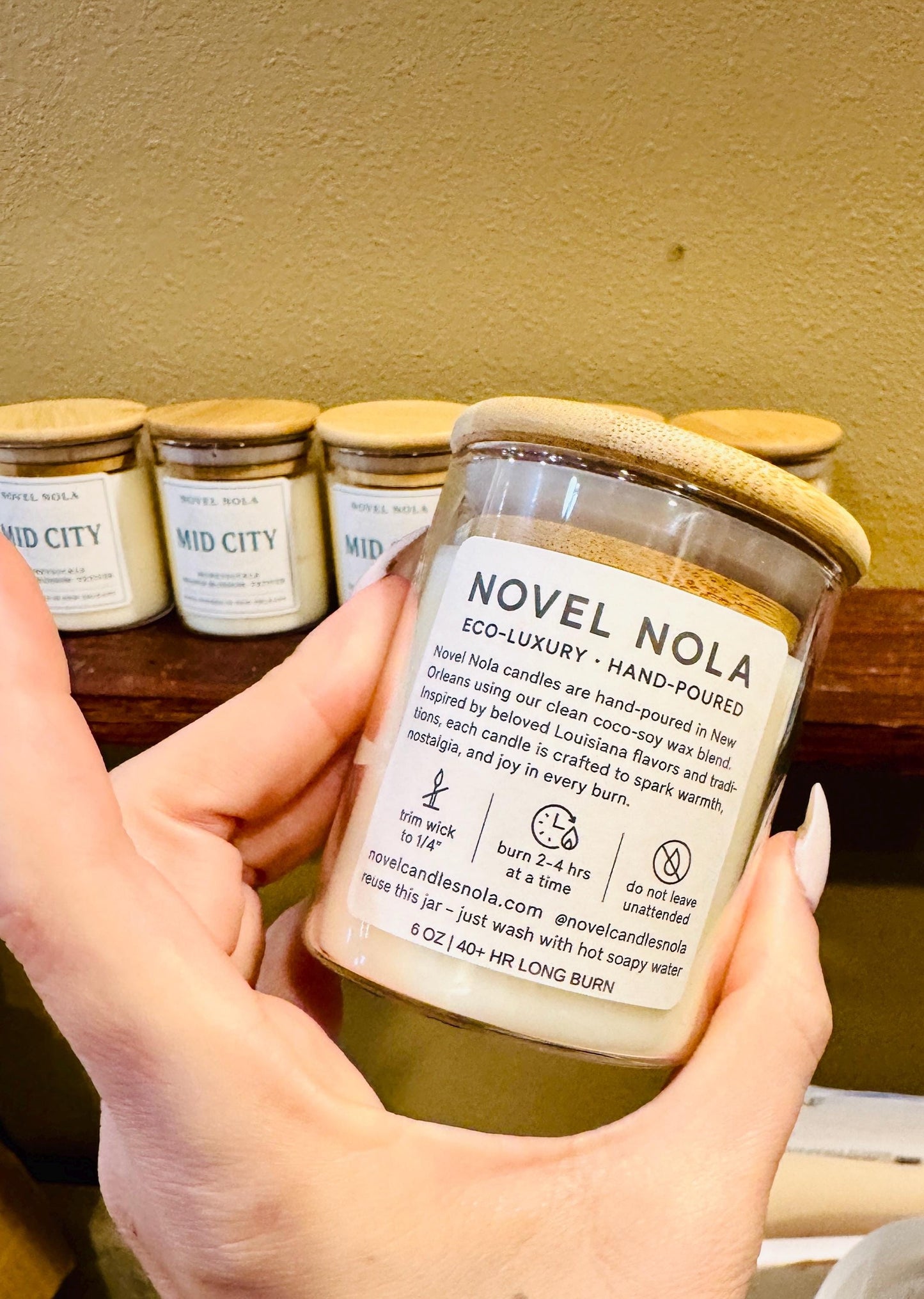 Mid City Candle • New Orleans Inspired • Honeysuckle + Orange Blossom + Vetiver • Nola Made • Clean-Burning CocoSoy Wax