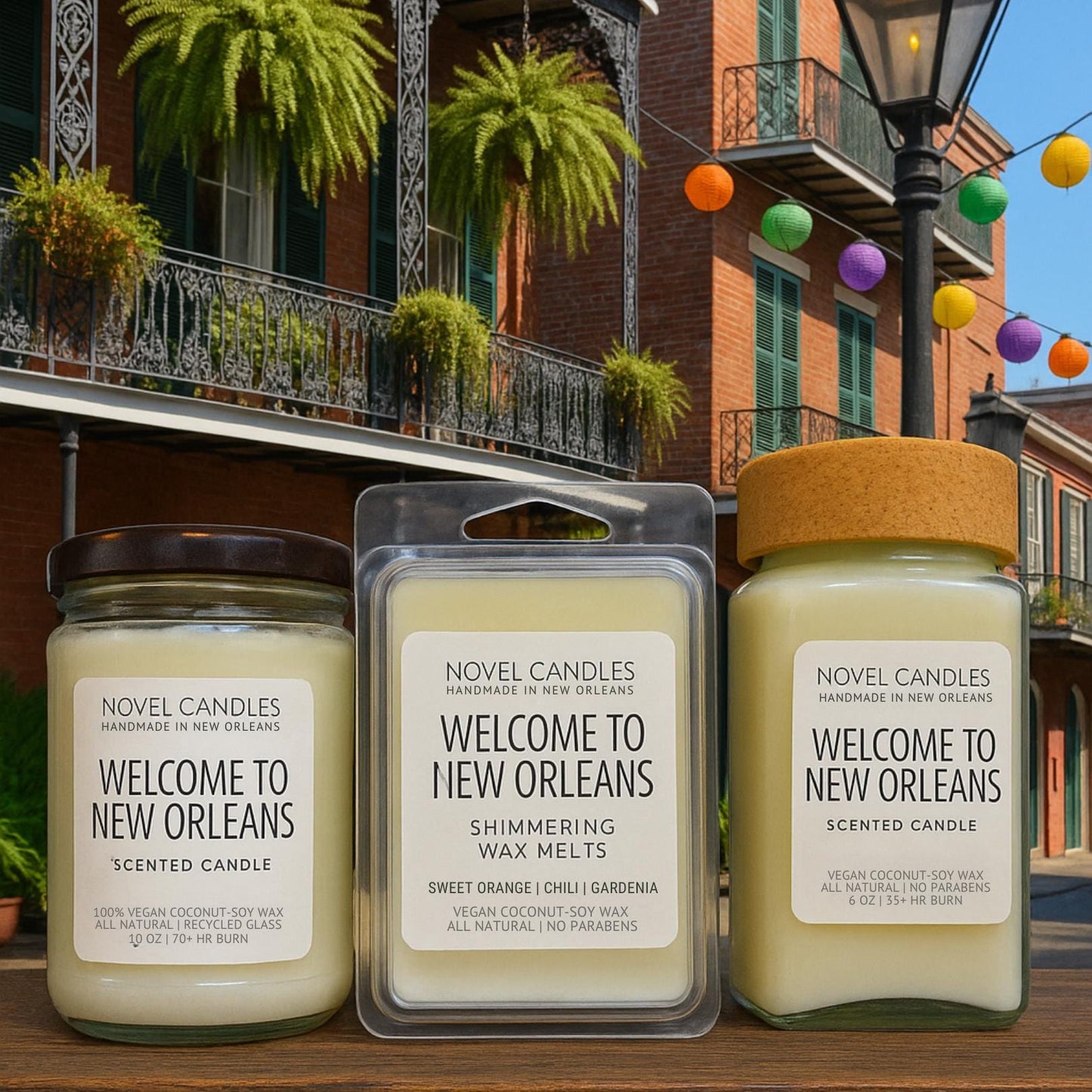 Welcome to New Orleans Scented Candle: Spicy Sweet Floral Citrus Bay Scent, Handmade in NOLA, Wedding Favor, Orleans Gift Idea