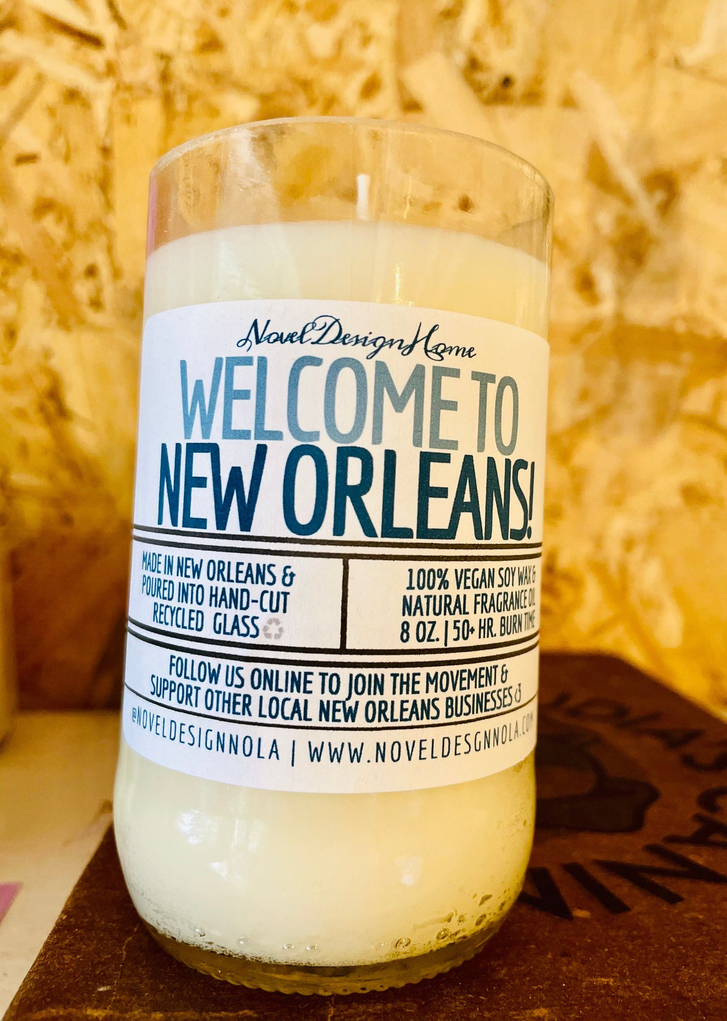 Welcome to New Orleans Scented Candle: Spicy Sweet Floral Citrus Bay Scent, Handmade in NOLA, Wedding Favor, Orleans Gift Idea