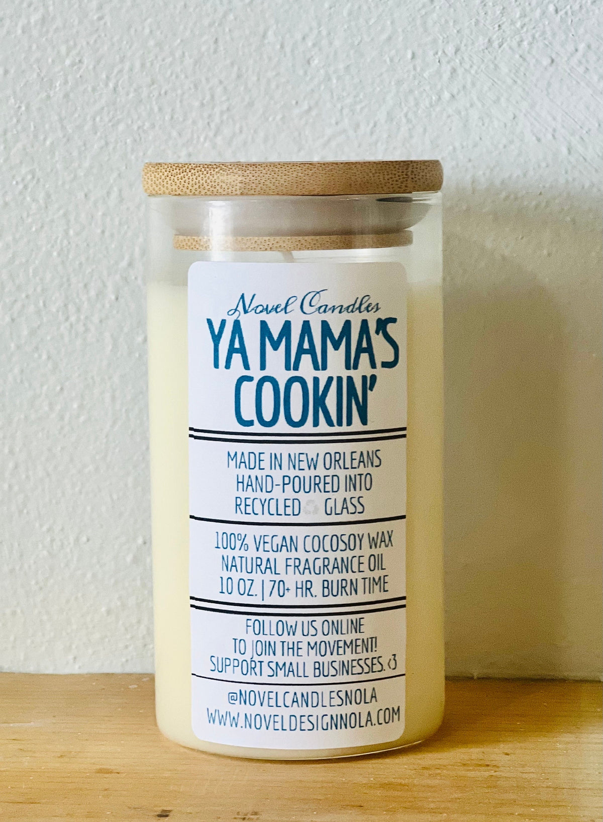 Ya Mama’s Cookin’ Candle | Fresh Baked Bread, Cinnamon Sugar, Pecan Pie & Apple | New Orleans Southern Home Scent