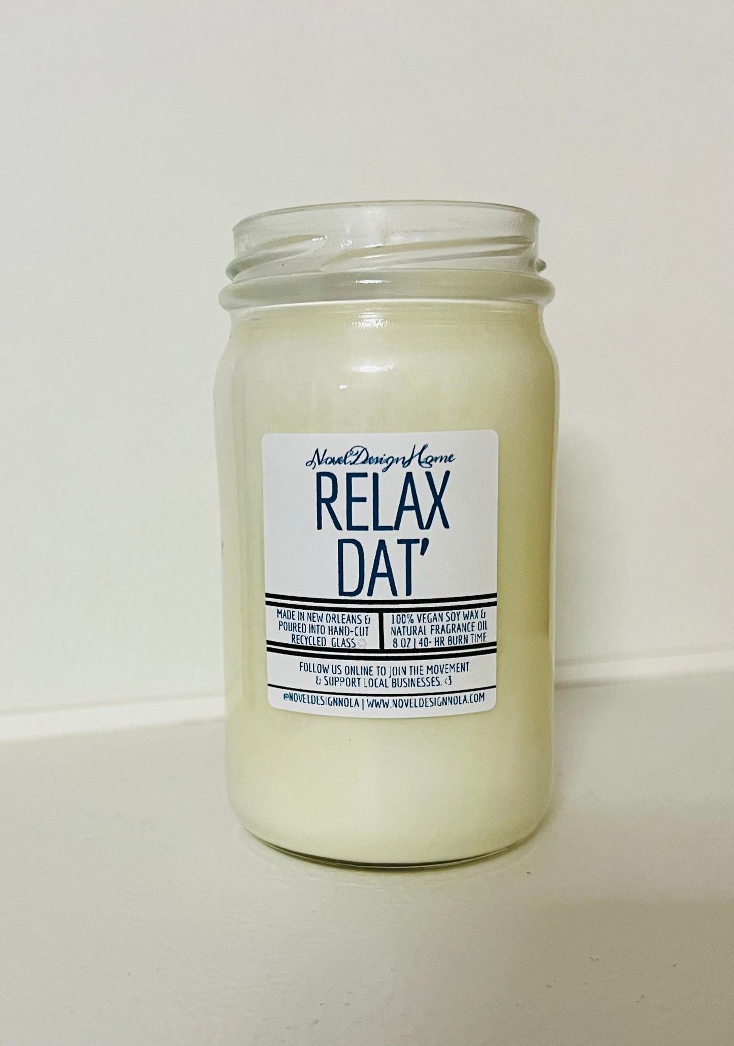 Relax Dat' Scented Candle – Cedar, Lavender, Eucalyptus, Vegan CocoSoy Wax