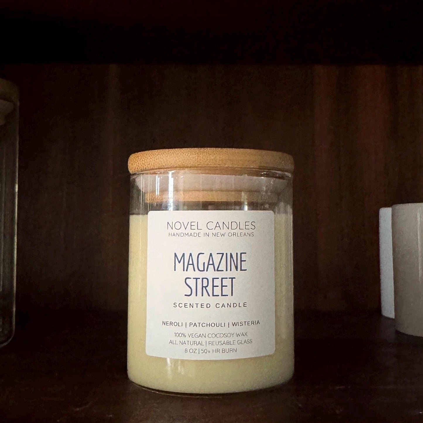 Magazine Street Candle – Sandalwood, Lavender, Patchouli & Satsuma Scented | Vegan CocoSoy Candle | Handpoured in NOLA