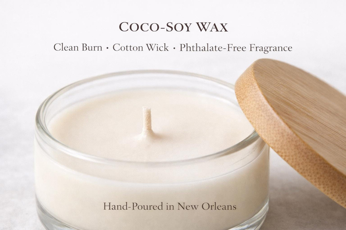Magnolia Mint Scented Candle: Vegan CocoSoy Wax, Recycled Glass Jar