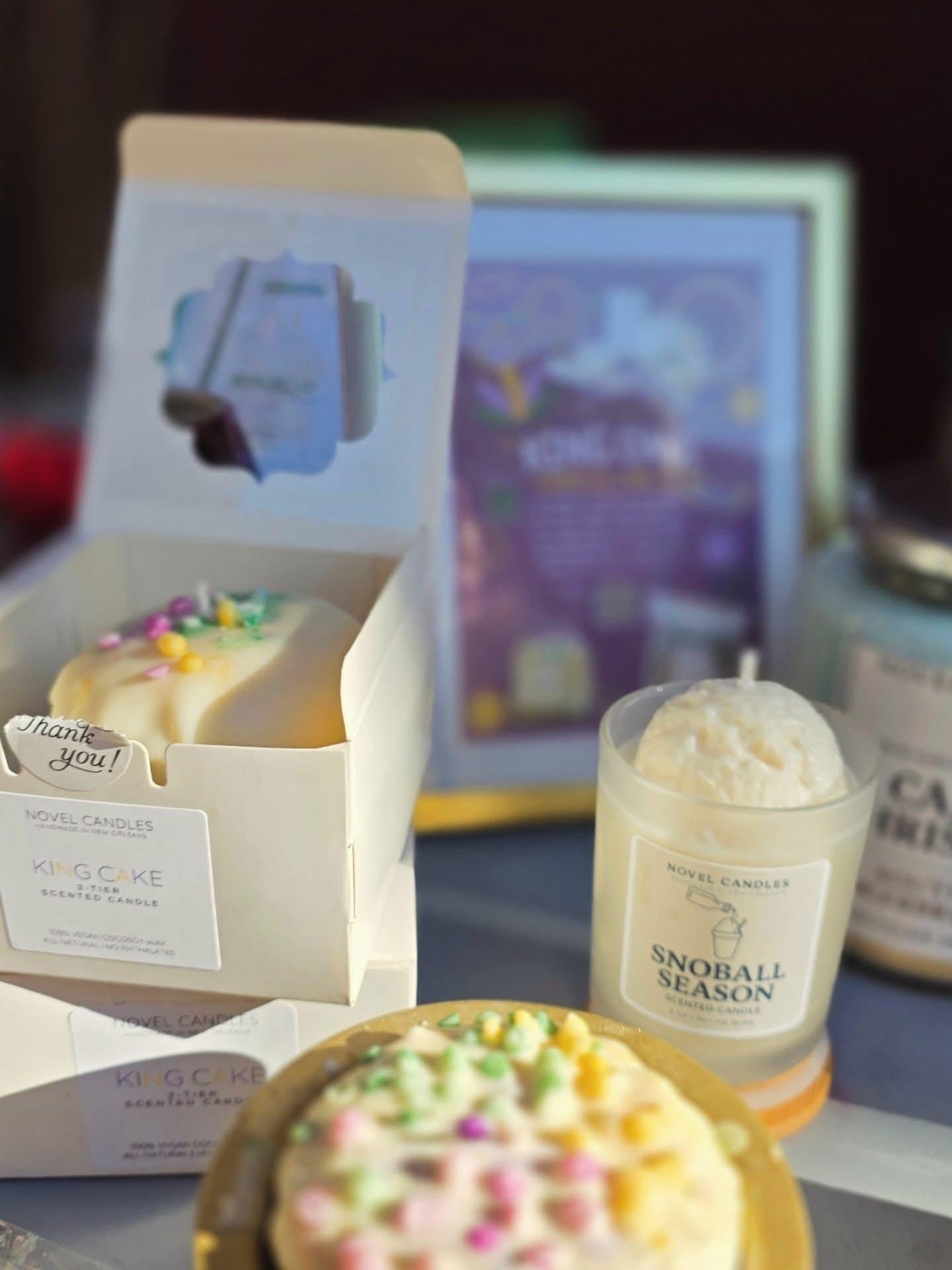 Sno-Ball Season Scented Candle — Vegan CocoSoy Wax, Recycled Glass Jar, New Orleans Summer Gift