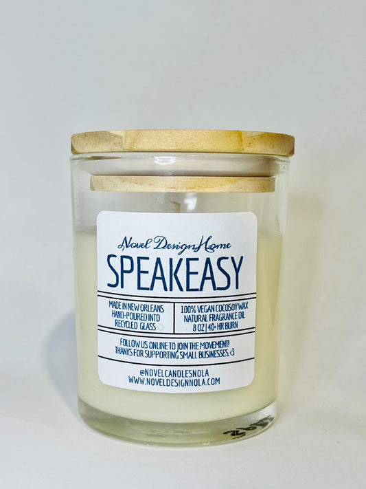 Speakeasy Candle – Whiskey, Tobacco, Dark Rum Absolute, Tonka Bean - CocoSoy Wax
