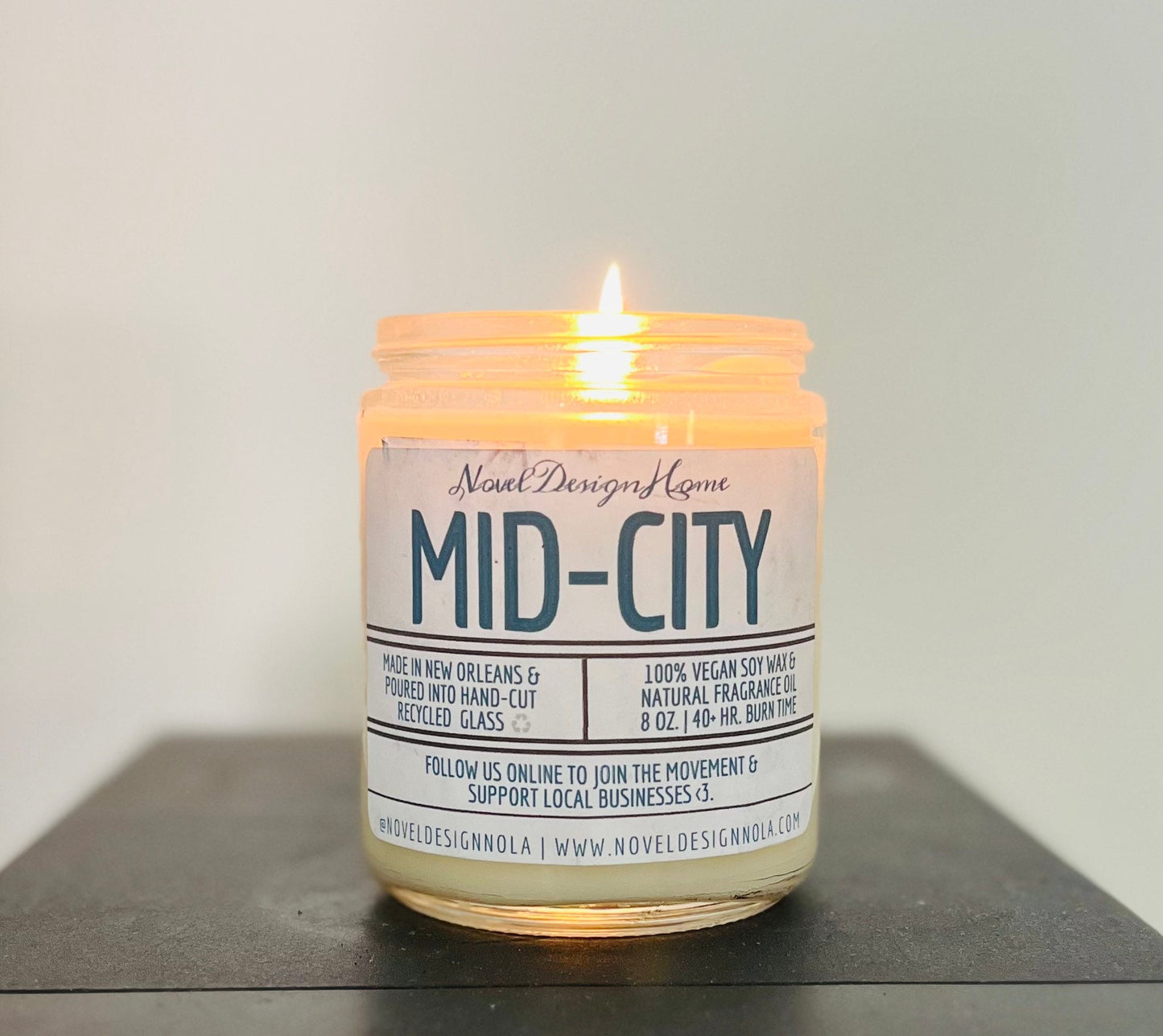 Mid City Candle • New Orleans Inspired • Honeysuckle + Orange Blossom + Vetiver • Nola Made • Clean-Burning CocoSoy Wax