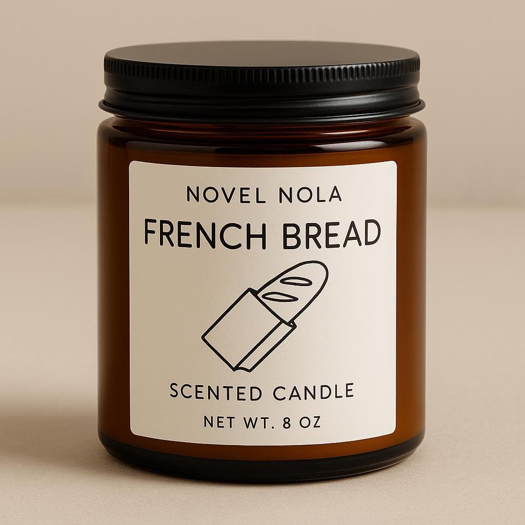 French Bread Scented Candle — New Orleans Po-Boy Inspired, Fresh Baked Bread Scent, Handmade in NOLA