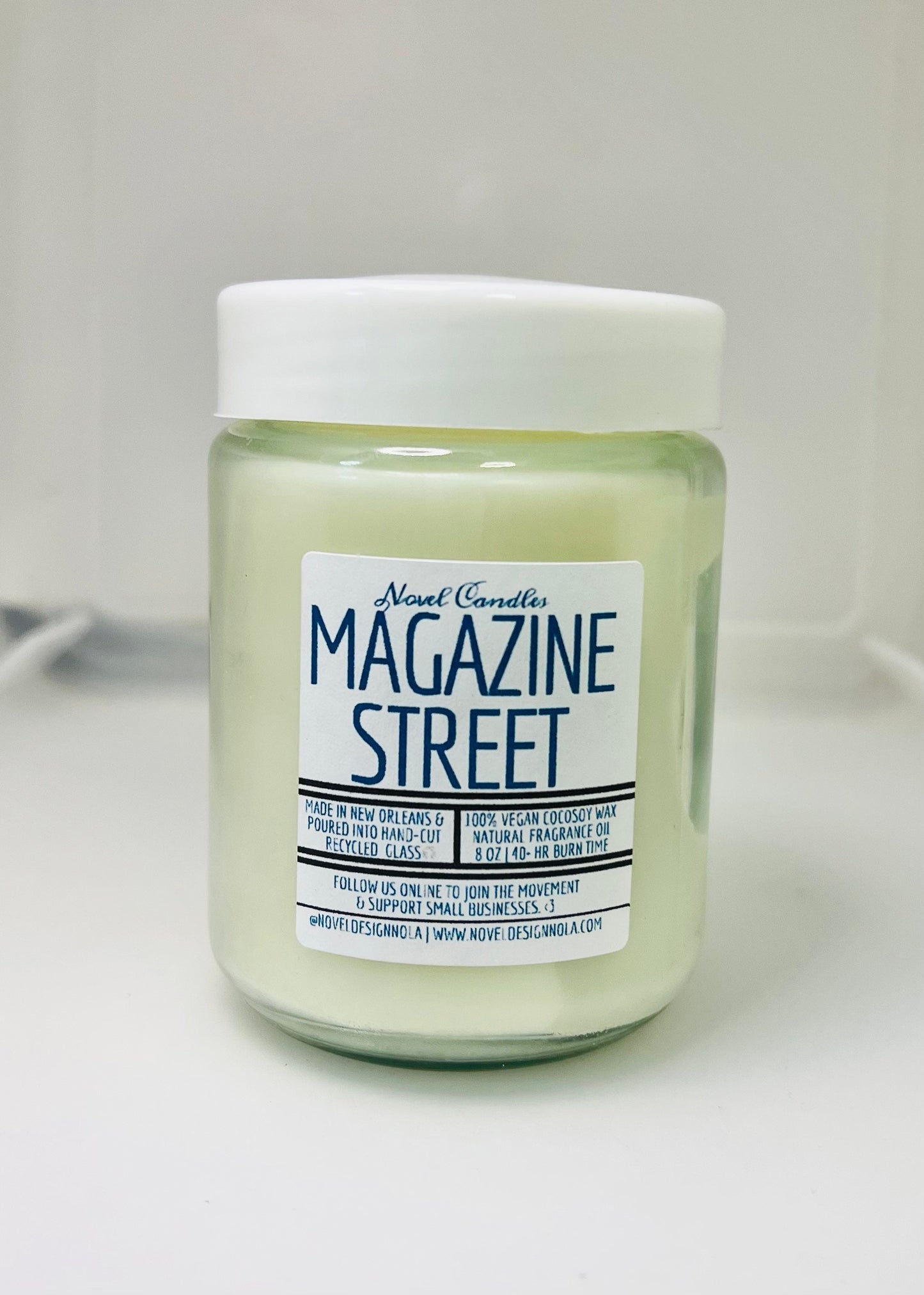 Magazine Street Candle – Sandalwood, Lavender, Patchouli & Satsuma Scented | Vegan CocoSoy Candle | Handpoured in NOLA