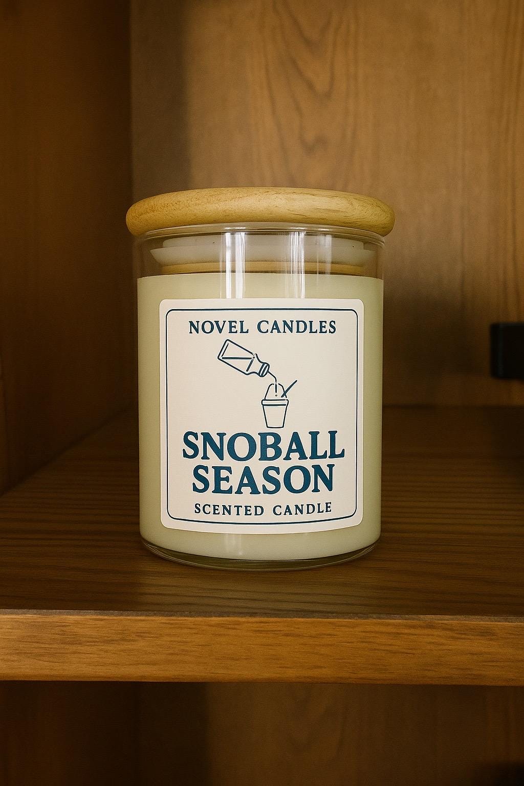 Sno-Ball Season Scented Candle — Vegan CocoSoy Wax, Recycled Glass Jar, New Orleans Summer Gift