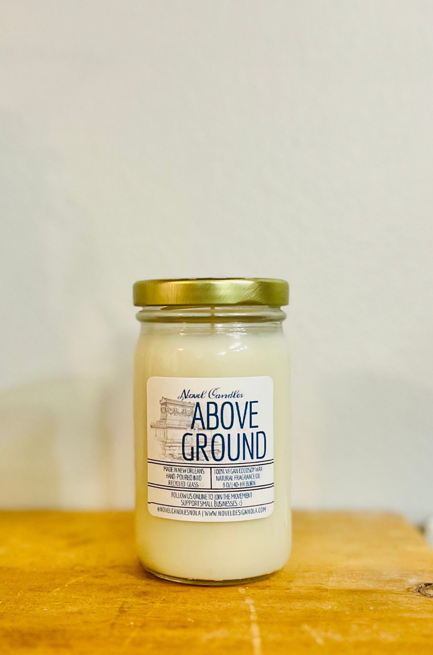 Above Ground Candle — Petrichor Candle: New Orleans Cemetery Inspired Scent, Earthy Wet Concrete