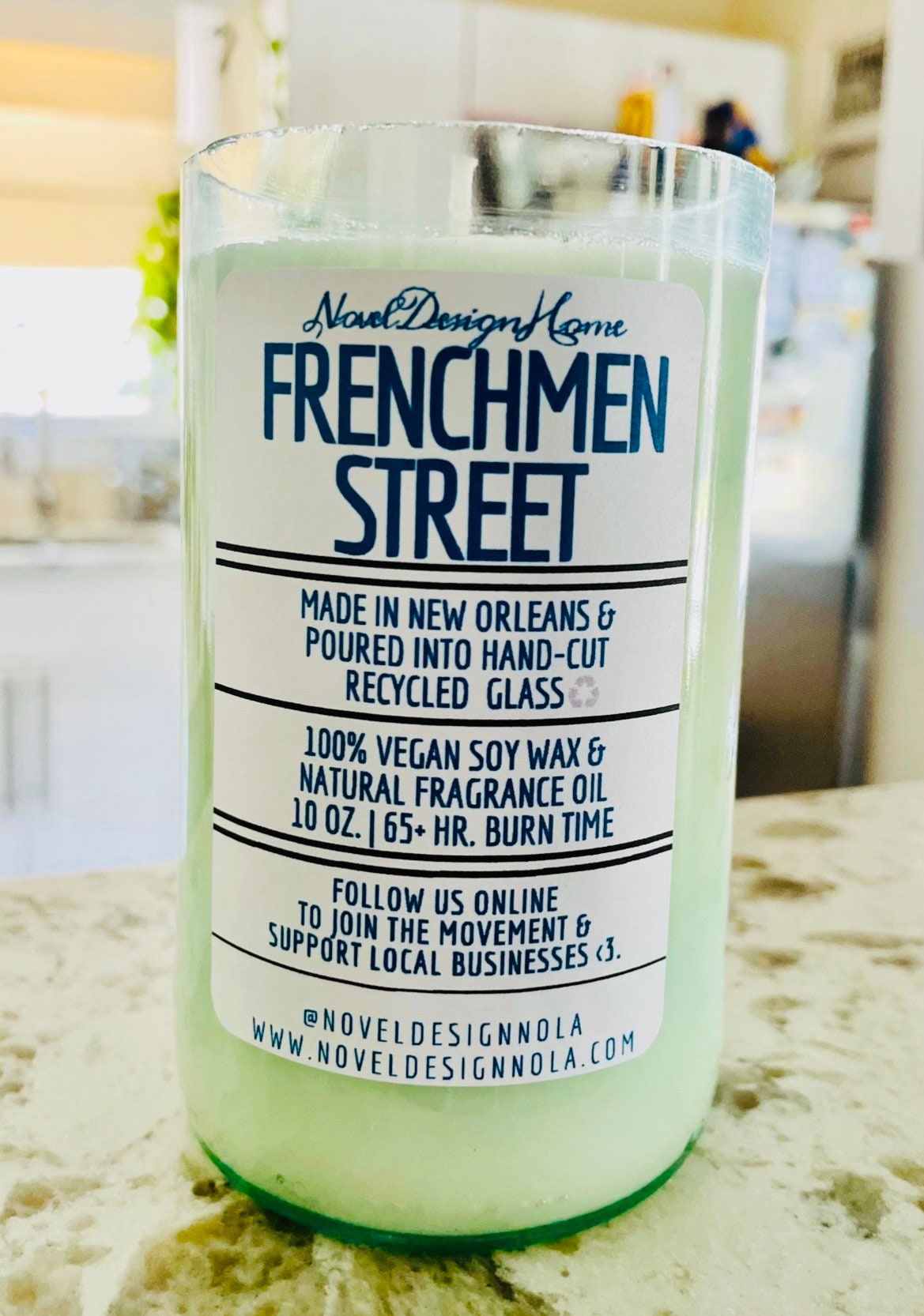 Frenchmen Street Candle: Palo Santo Sage Scent, Vegan CocoSoy Wax