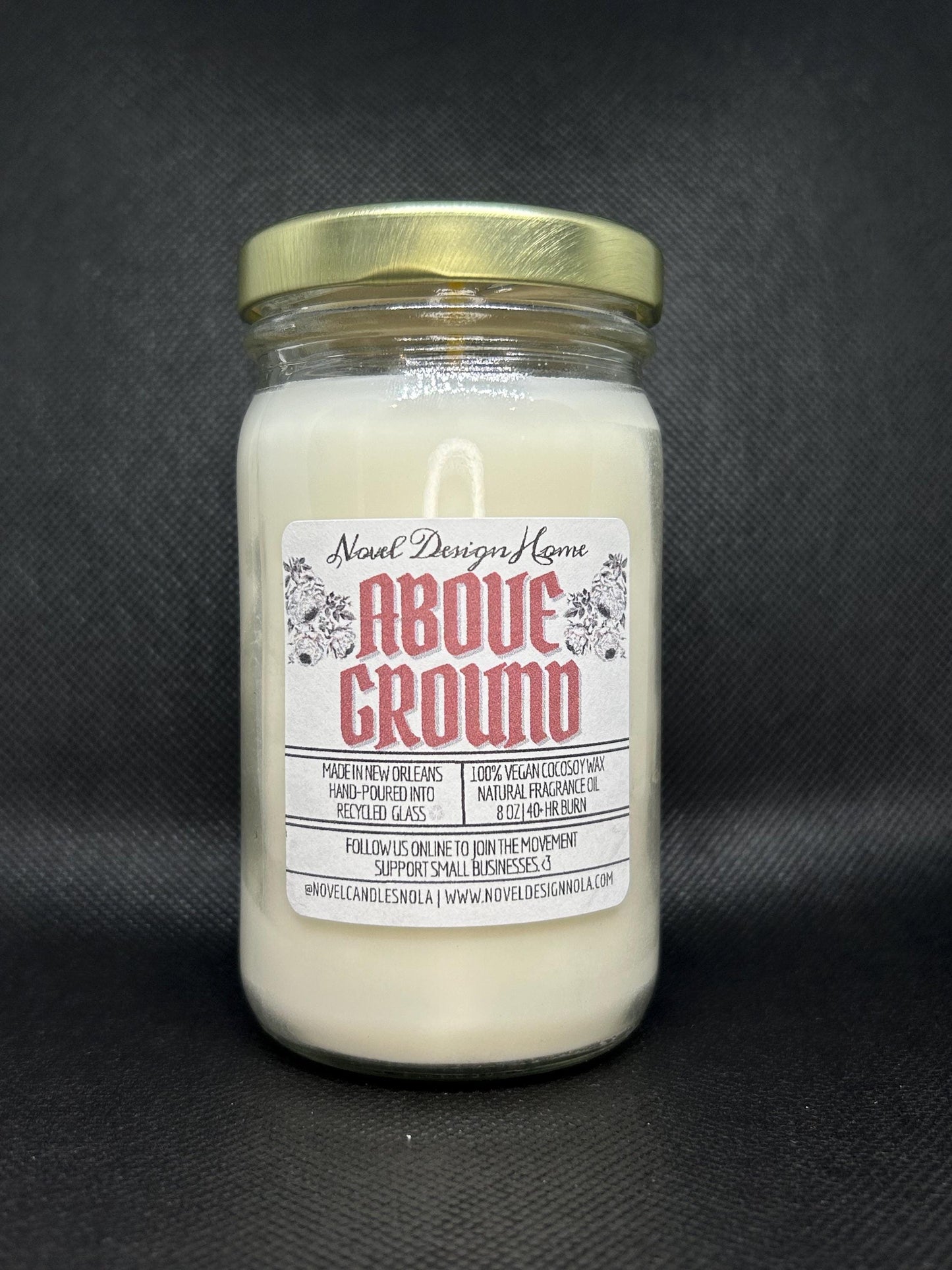 Above Ground Candle — Petrichor Candle: New Orleans Cemetery Inspired Scent, Earthy Wet Concrete