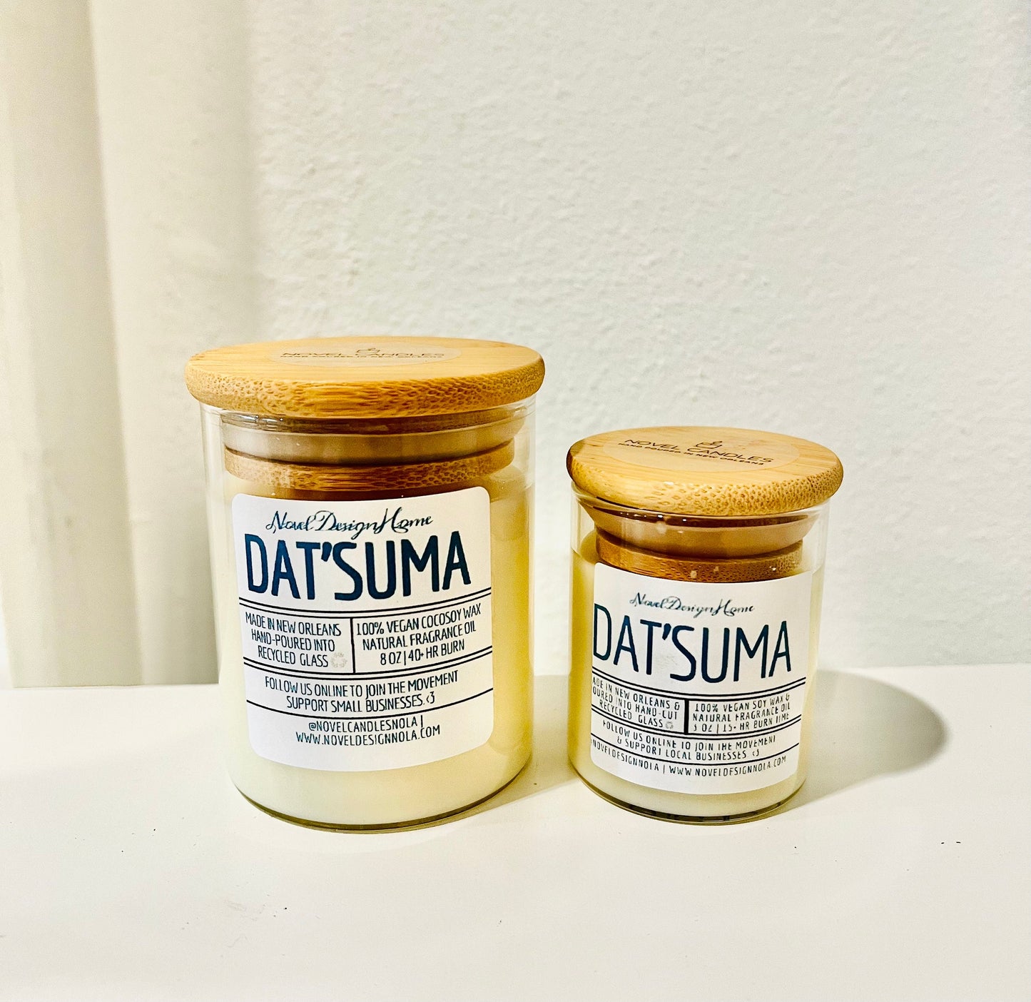 Fresh Satsuma Scented Candle: Sweet Orange, Bergamot & Basil, Vegan CocoSoy Wax