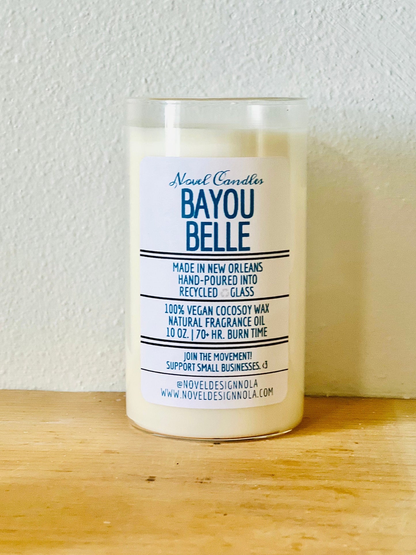 Bayou Belle Scented Candle: Sugarcane & Vanilla, Handmade in New Orleans
