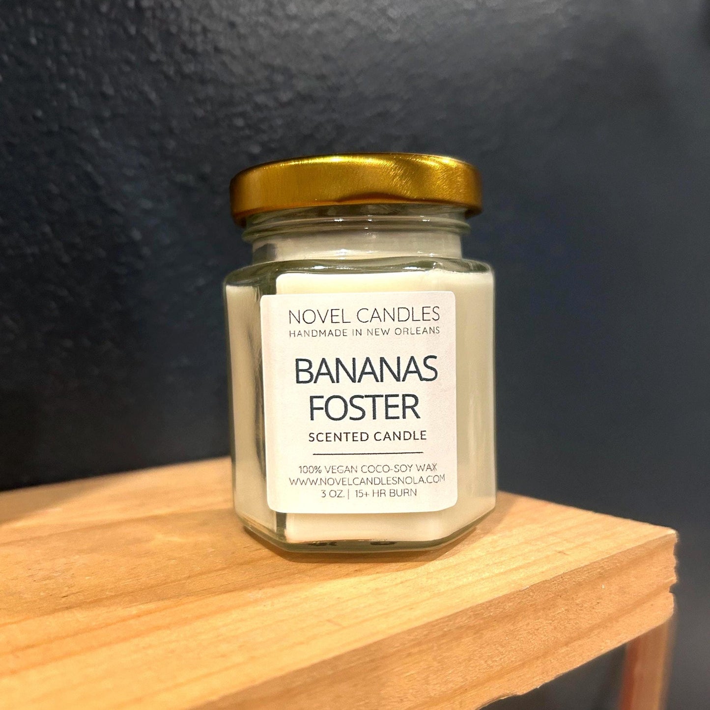 Bananas Foster Candle: New Orleans Dessert Scent, Vegan CocoSoy Wax