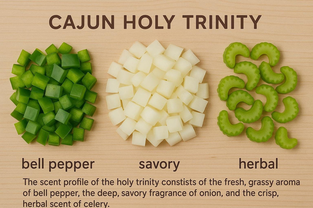Holy Trinity Candle – Onion, Celery & Bell Pepper | New Orleans Cajun Cooking Scented Candle