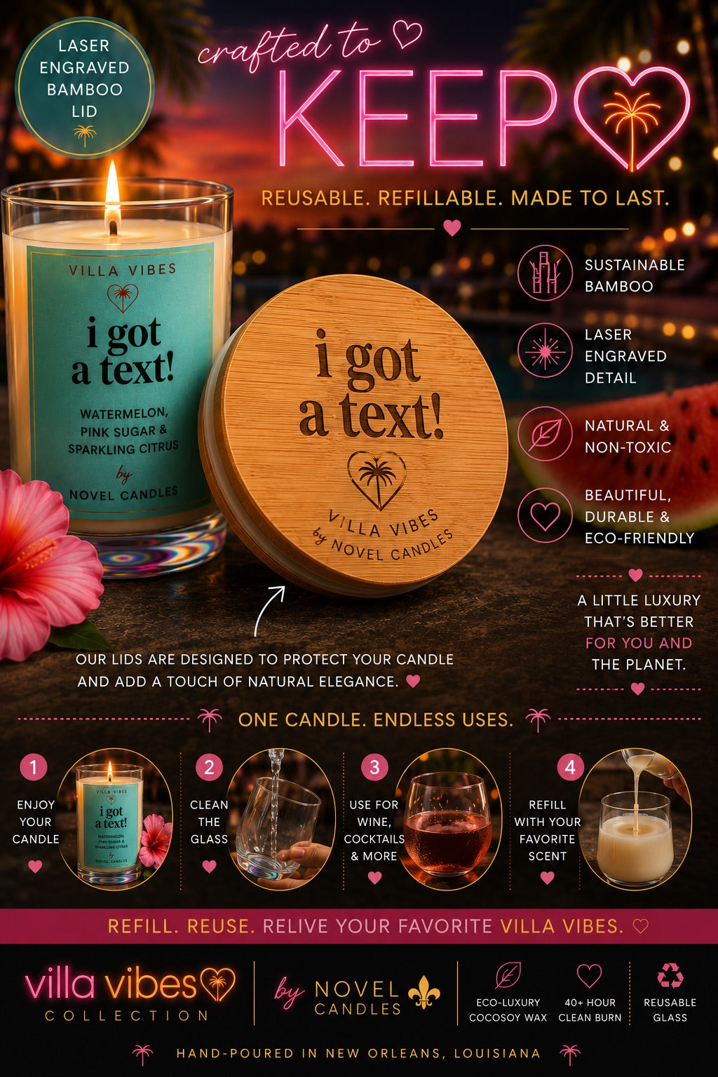 Villa Vibes Candle Collection 🏝️ | Reality TV Inspired Soy Candles | Personalized Villa Wine Tumbler | Summer Gift | Limited Edition