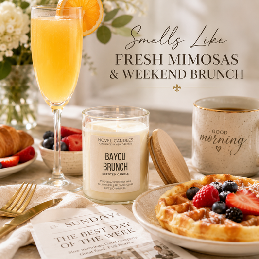 Bayou Brunch Candle | Mimosa & Citrus Scent | Brunch Lover Gift | Hostess Gift | Champagne Candle | Handmade in New Orleans