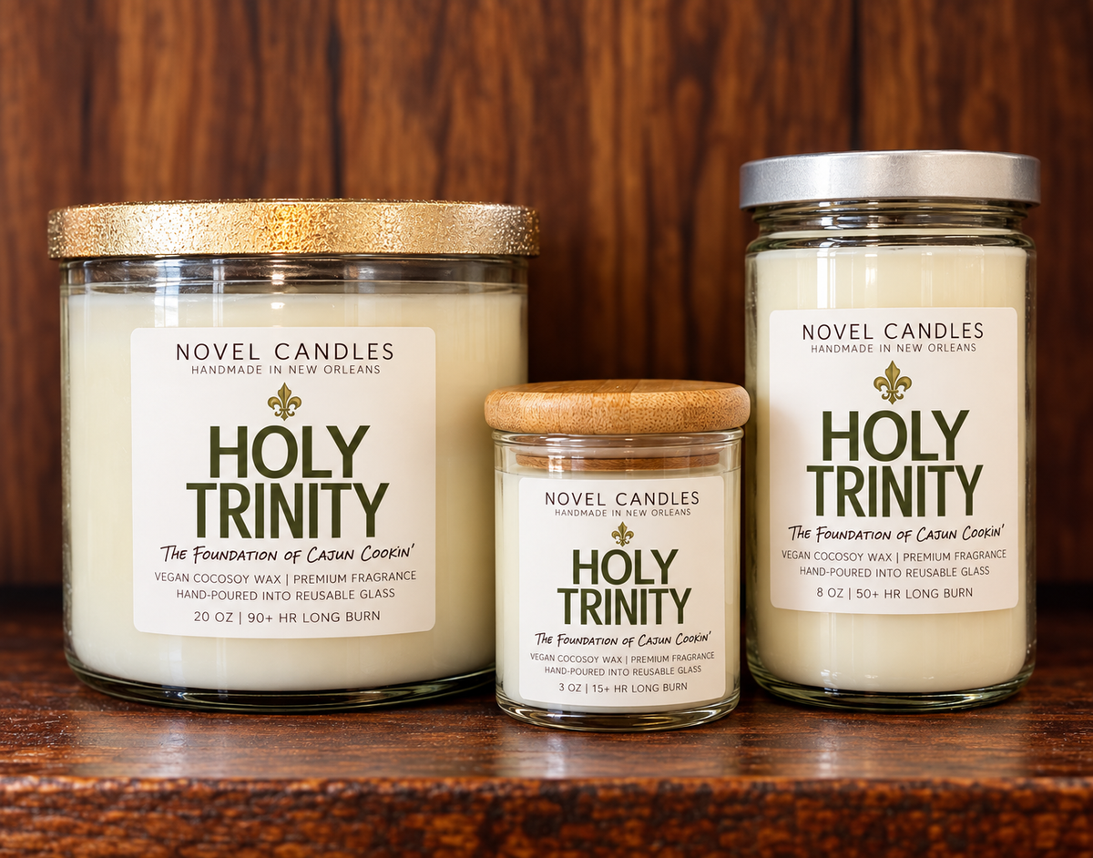 Holy Trinity Candle – Onion, Celery & Bell Pepper | New Orleans Cajun Cooking Scented Candle