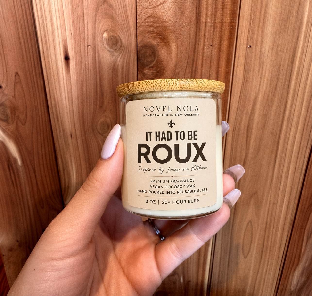 It Had to Be Roux Candle | Louisiana Kitchen Candle | Toasted Almond, Oak & Smoked Vanilla | Hand-Poured in New Orleans