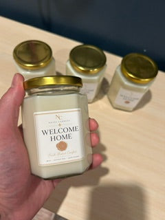WELCOME HOME Candle Gift for Realtors | Closing Gift for Home Buyers | Custom Real Estate Gift | Home Builder Housewarming Candle