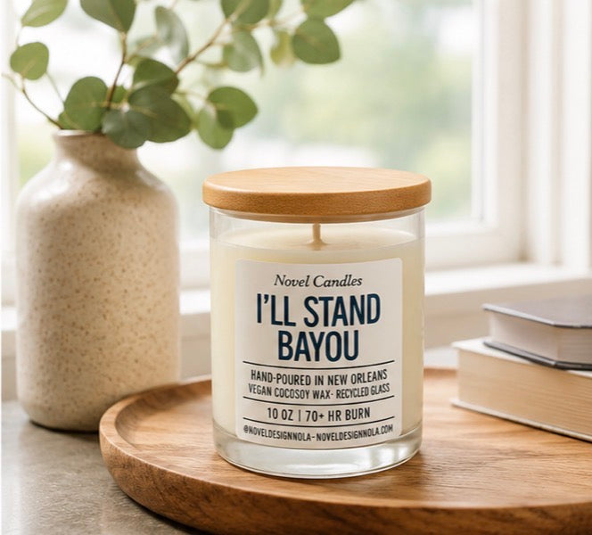 I'LL STAND BAYOU Candle • Amber Vanilla Scent • New Orleans Handmade CocoSoy Wax