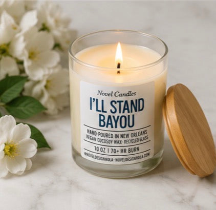 I'LL STAND BAYOU Candle • Amber Vanilla Scent • New Orleans Handmade CocoSoy Wax