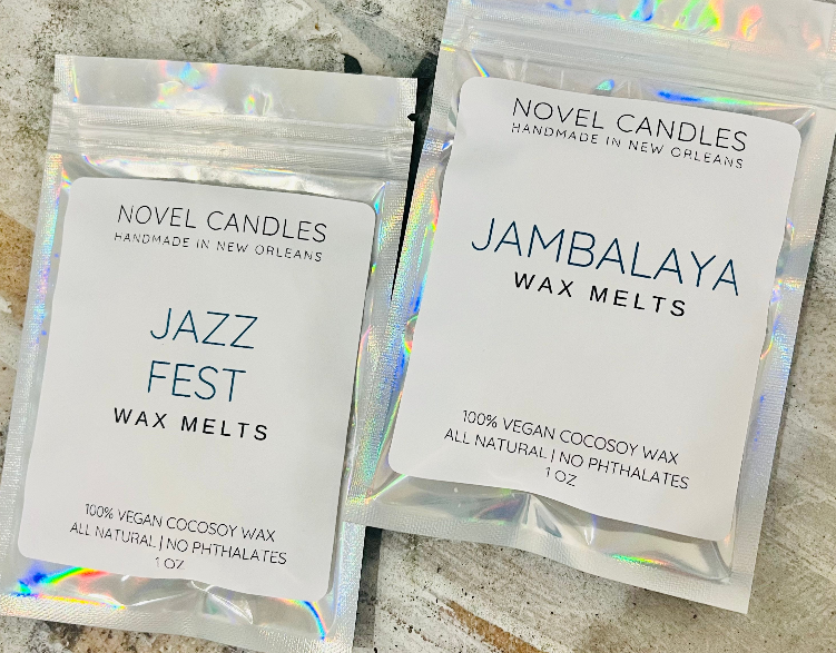 LOUISIANA-THEMED MELTS | Shimmer Wax Tarts | 1oz Bag | Long Lasting & Super Strong | Handmade in New Orleans | Vegan | Organic | All Natural