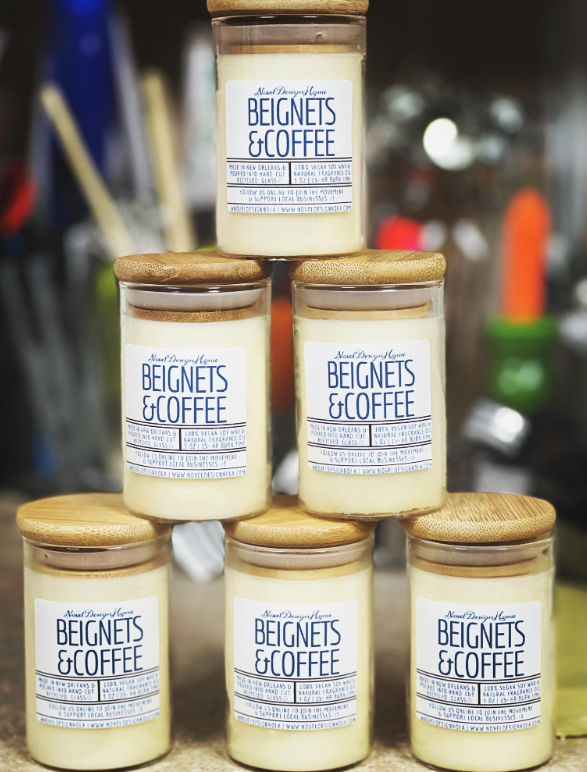 Beignets & Coffee Scented Candle – Official Cafe Du Monde Candle Scent | Handmade in New Orleans Foodie Gift | NOLA Vacation Souvenir