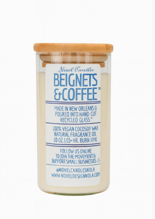 Beignets & Coffee Scented Candle – Official Cafe Du Monde Candle Scent | Handmade in New Orleans Foodie Gift | NOLA Vacation Souvenir