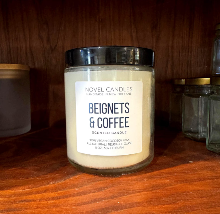 Beignets & Coffee Scented Candle – Official Cafe Du Monde Candle Scent | Handmade in New Orleans Foodie Gift | NOLA Vacation Souvenir