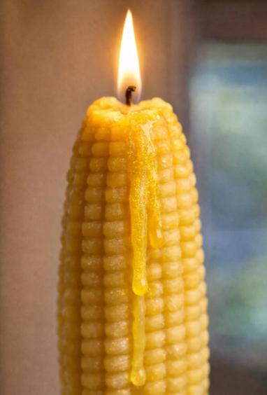 Corn Cob Candle – Crawfish Boil Table Centerpiece, Beeswax Taper Candle, Southern Decor, Friendsgiving & Thanksgiving